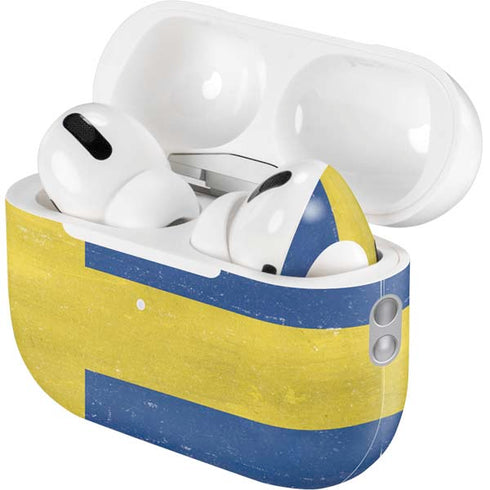 Sweden Flag Distressed AirPods Pro 2nd Gen Skin